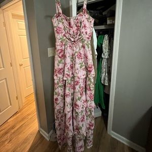 Show Me Your MuMu lady corset dress in print Garden Romantic size medium.